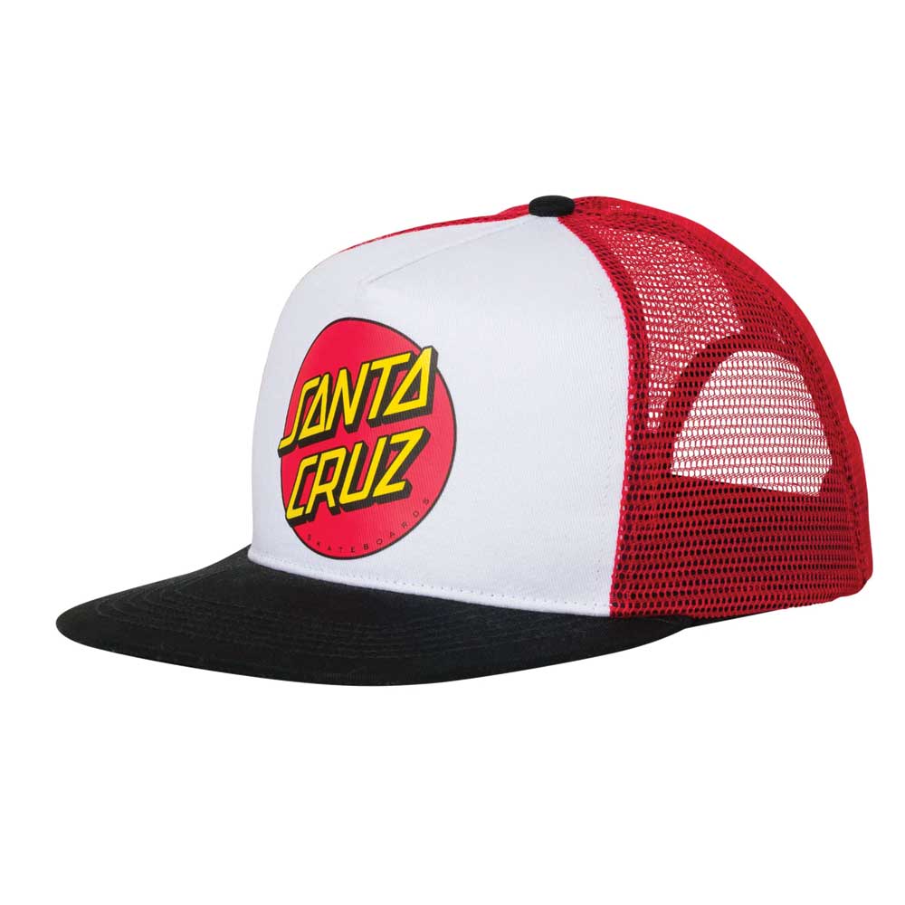 Red mesh sales trucker hat