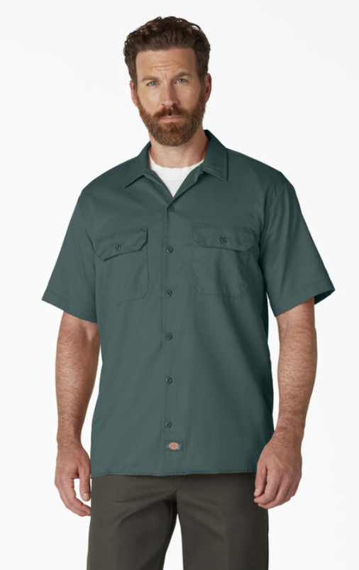 Dickies 1574 Short Sleeve Work Shirt - Lincoln Green, S