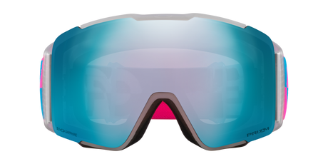 Oakley Line Miner™ Pro L Snow Goggles - 2025 Blue Pink Duality Strap with Prizm Snow Sapphire Iridium Lens + Bonus Prizm Iced Iridium Lens