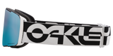 Oakley Line Miner™ Pro L Snow Goggles - 2025 Black White Duality Strap Prizm Snow Sapphire Iridium Lens + Bonus Prizm Torch Iridium Lens