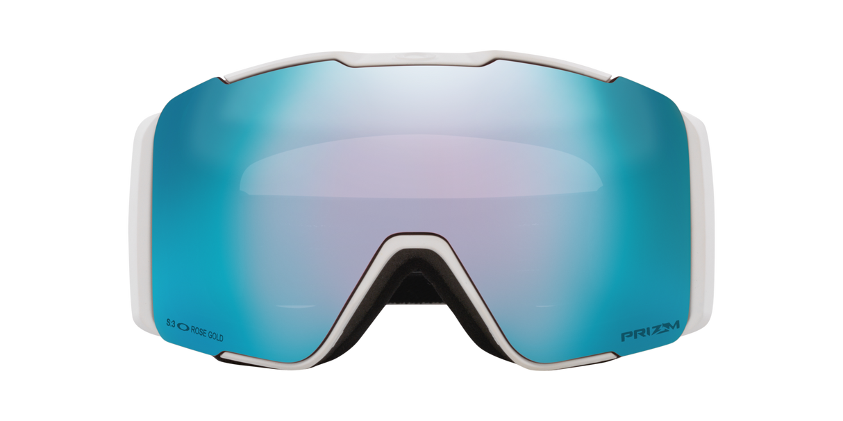 Oakley Line Miner™ Pro M Snow Goggles - 2025 Matte White Strap with Prizm Snow Sapphire Iridium Lens + Bonus Prizm Iced Iridium Lens