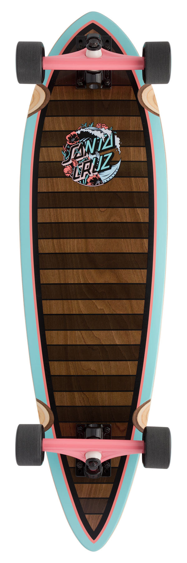 Santa Cruz Wave Dot Splice Pintail Cruzer Skateboard Complete - 9.2