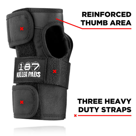 187 Killer Pads Wrist Guards - Black