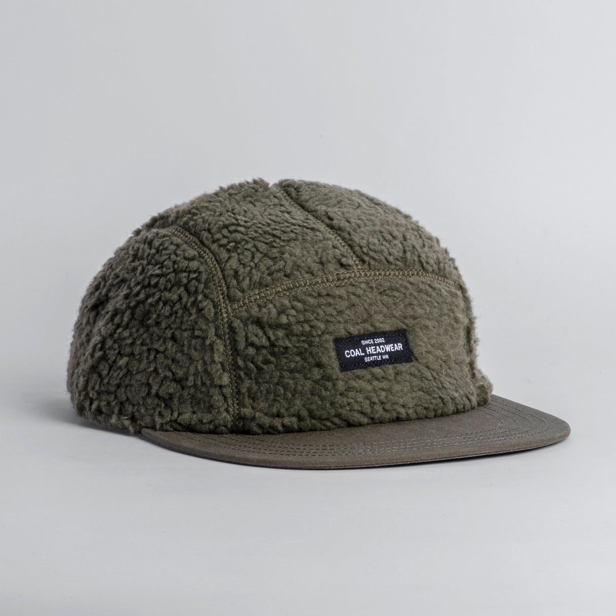 Coal Linus Fleece 5 Panel Hat - Olive