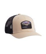 Coal Hauler Low Profile Trucker Cap - Khaki/Purple