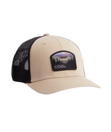 Coal Hauler Low Profile Trucker Cap - Khaki/Purple