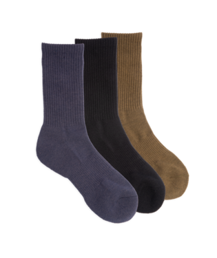 Coal Everyday Crew 3 Pack Socks - Solid BLK