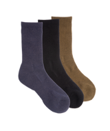 Coal Everyday Crew 3 Pack Socks - Solid BLK