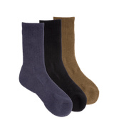 Coal Everyday Crew 3 Pack Socks - Solid BLK