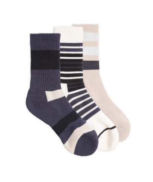 Coal Everyday Crew 3 Pack Socks - Stripe NAM