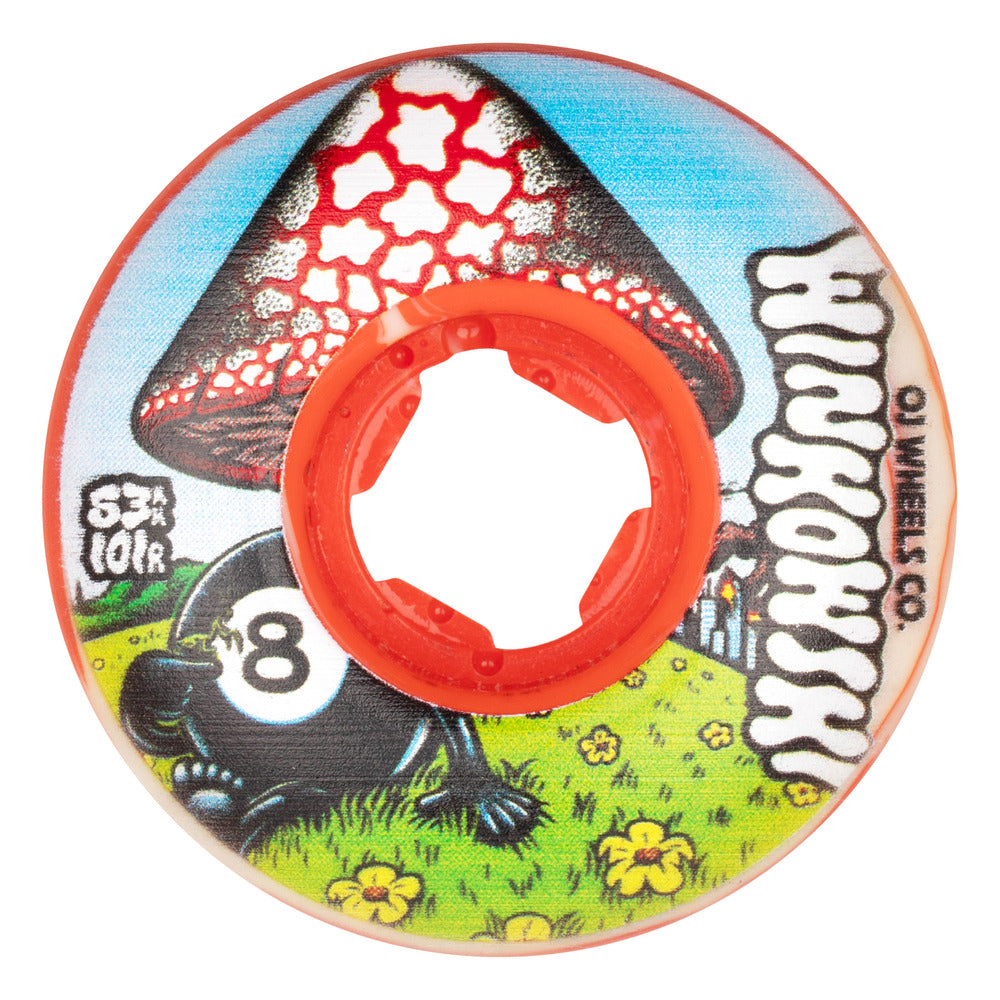 53mm Erick Winkowski Mushroom Elite White Red Swirl 101a OJ Wheels