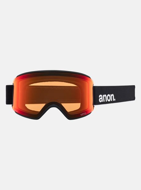 Anon WM3 Goggles + Bonus Lens + MFI® Face Mask - Black with Perceive Sunny Red Lens 2025