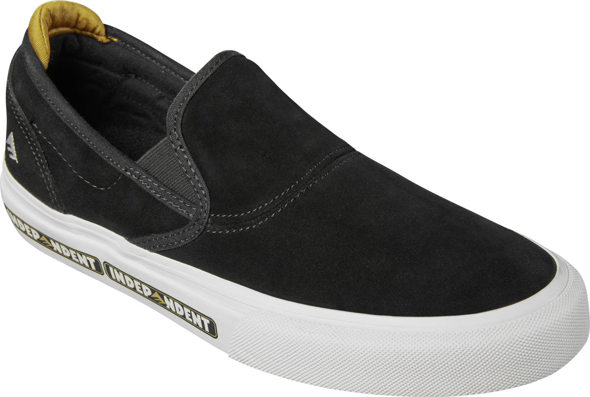 Emerica x Independent Wino Skate Shoes - Black/White