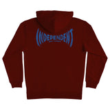 Independent Carved Span Pullover Hoodie Men's Sweatshirt - Maroon