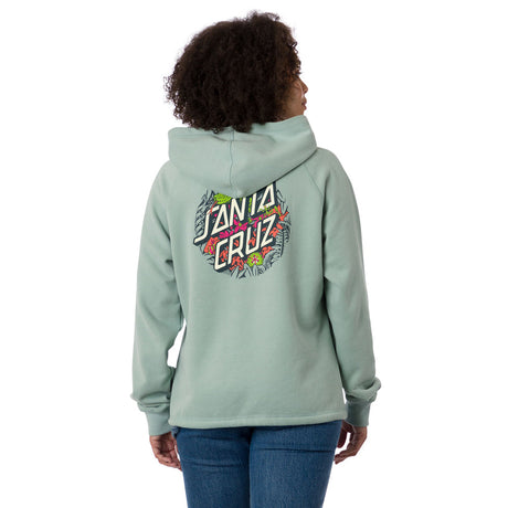 Santa Cruz Asp Flores Dot Pullover Hoodie Women's Sweatshirt - Sage