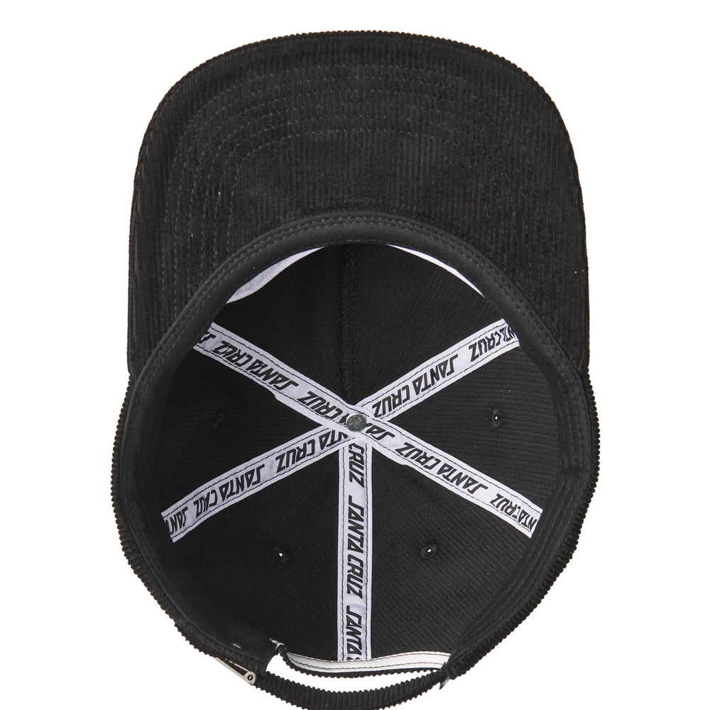 Santa Cruz Screaming Wave Snapback Mid Profile Hat - Black