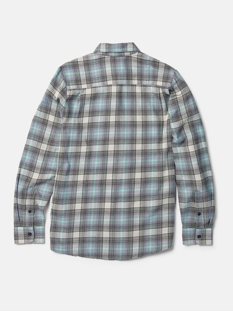 Volcom Men's Caden Long Sleeve Flannel Shirt - Tower Grey