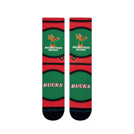 Stance Milwaukee Bucks Mini Ball Hardwood Classics Crew Socks