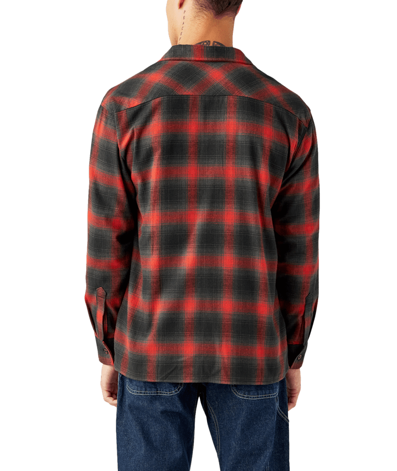 Dickies X Spitfire Flannel Long Sleeve T-Shirt -Red Ochre