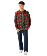 Dickies X Spitfire Flannel Long Sleeve T-Shirt -Red Ochre