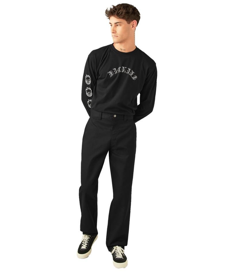 Dickies X Spitfire Pant With Flannel Cuff - Black