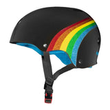 Triple 8 Certified Sweatsaver Skateboard Helmet - Black Rainbow Sparkle