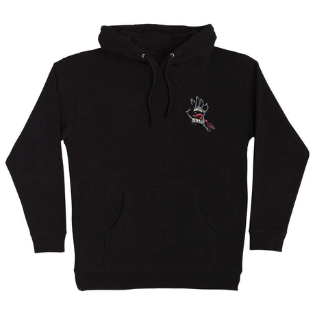 Santa Cruz Bone Hand Cruz Pullover Hoodie Mens Sweatshirt - Black