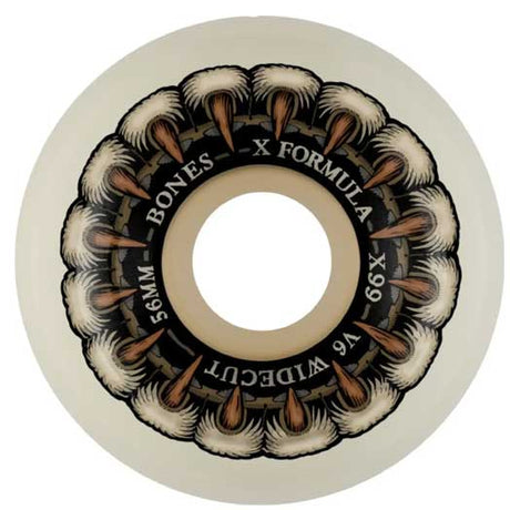 Bones 99a X Formula Grippin Wolf Skateboard Wheels - Multiple Sizes