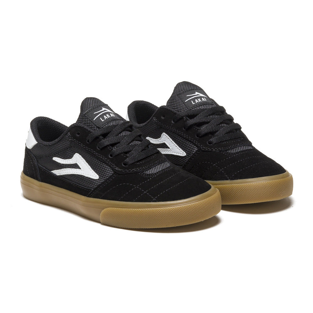 Lakai Cambridge Kids Skate Shoes - Black Suede