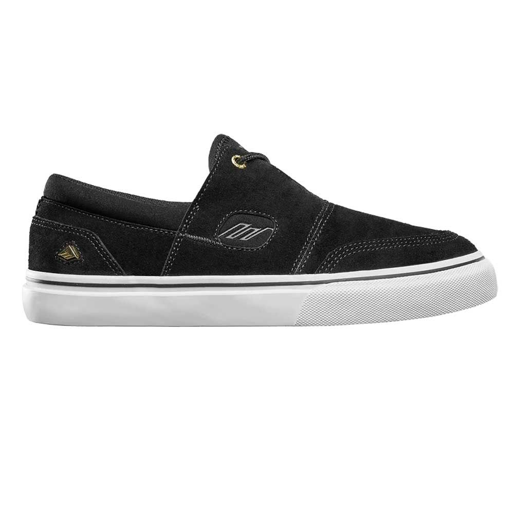 Emerica Servold Skate Shoes - Black/White/Gold