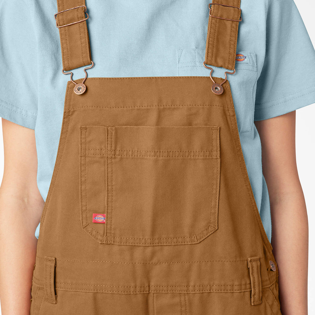 Dickies Relaxed Fit Bib Overalls - Rinsed Brown Duck