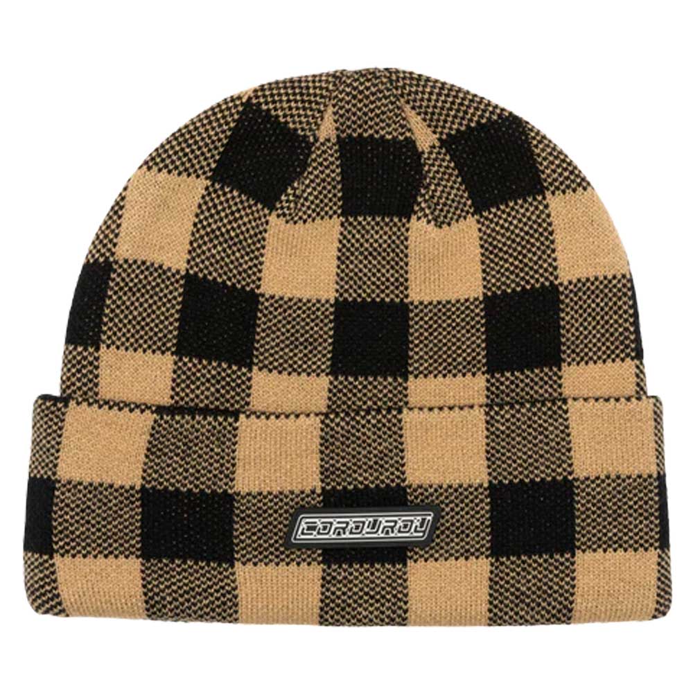 Corduroy Fuzz Beanie - Khaki