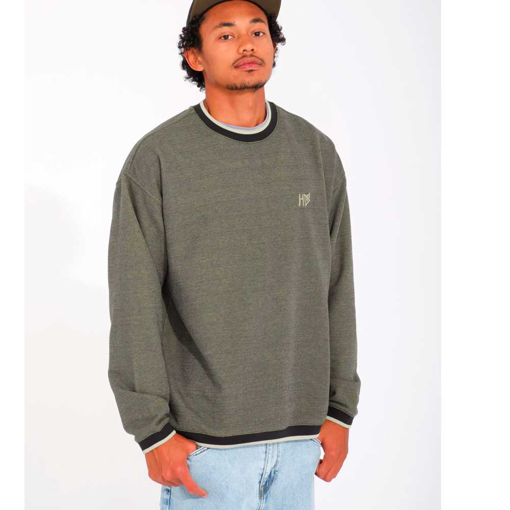 Volcom V Ent Hockey Dad Crew Neck Sweatshirt - Lemon Heather