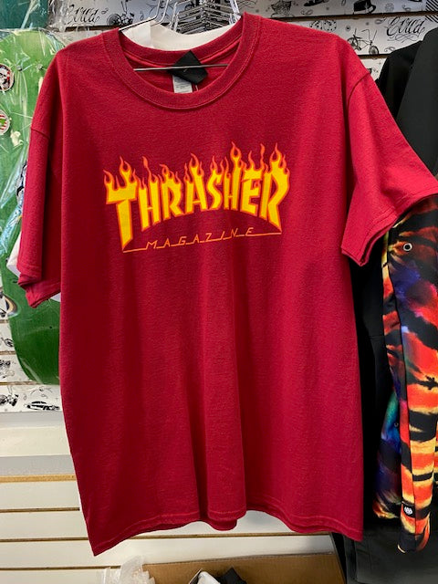 Thrasher Flame T-Shirt - Maroon