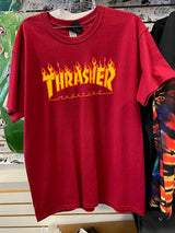 Thrasher Flame T-Shirt - Maroon