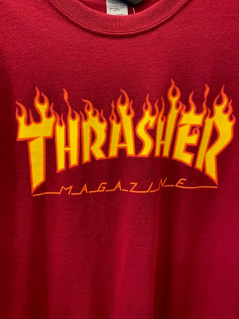 Thrasher Flame T-Shirt - Maroon