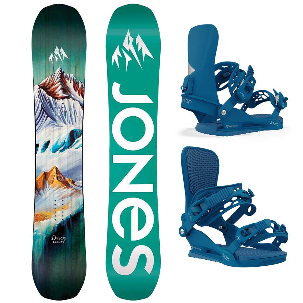 Jones Dream Weaver Women's Snowboard + Union Juliet Bindings Medium Package 2024