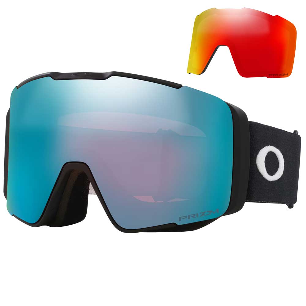 Oakley Line Miner™ Pro L Snow Goggles - 2025 Matte Black Strap with Prizm Snow Sapphire Iridium Lens + Bonus Prizm Torch Iridium Lens