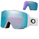 Oakley Line Miner™ Pro M Snow Goggles - 2025 Matte White Strap with Prizm Snow Sapphire Iridium Lens + Bonus Prizm Iced Iridium Lens