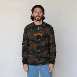 Welcome Covert L/S Camo Waffle Knit  - Timber