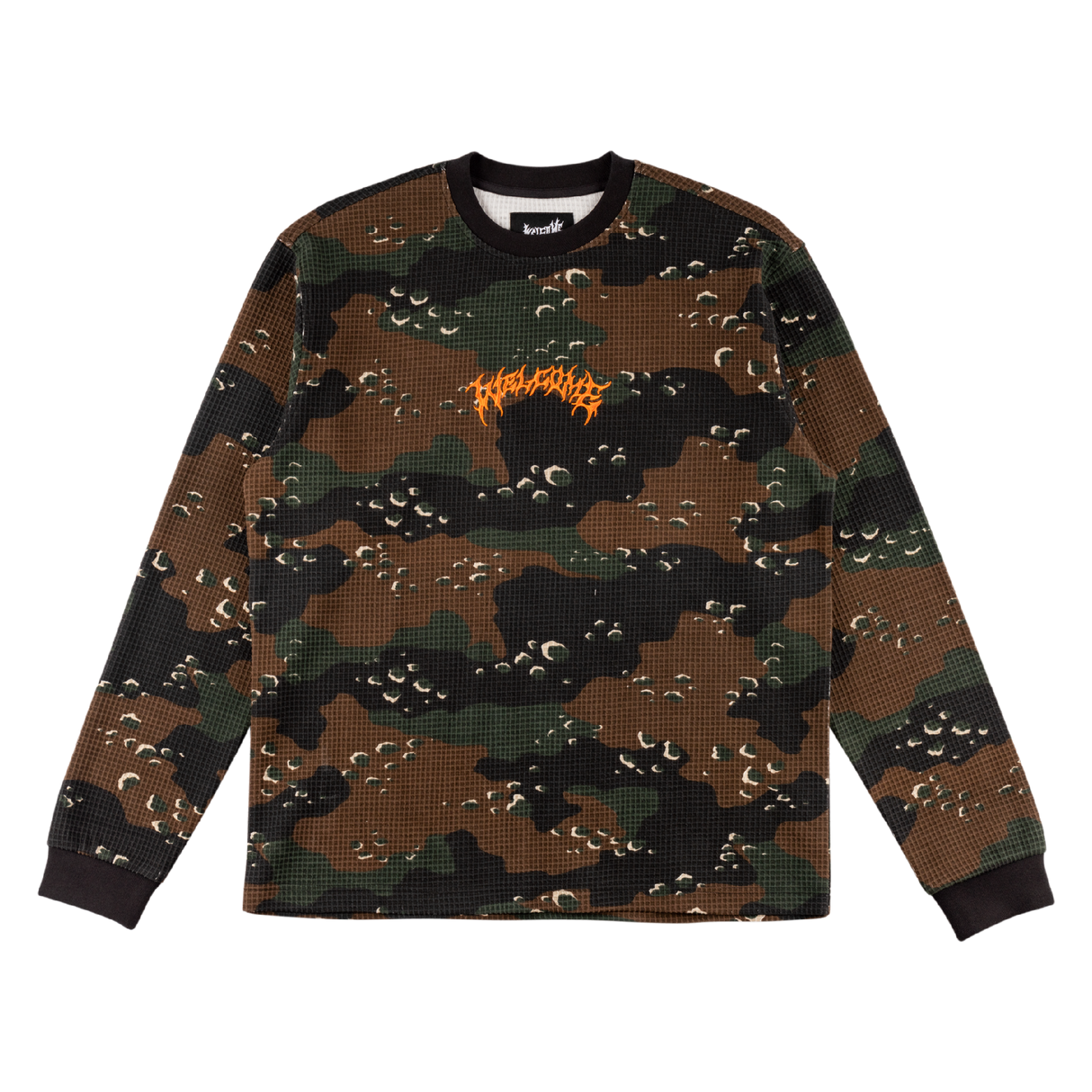 Welcome Covert L/S Camo Waffle Knit  - Timber