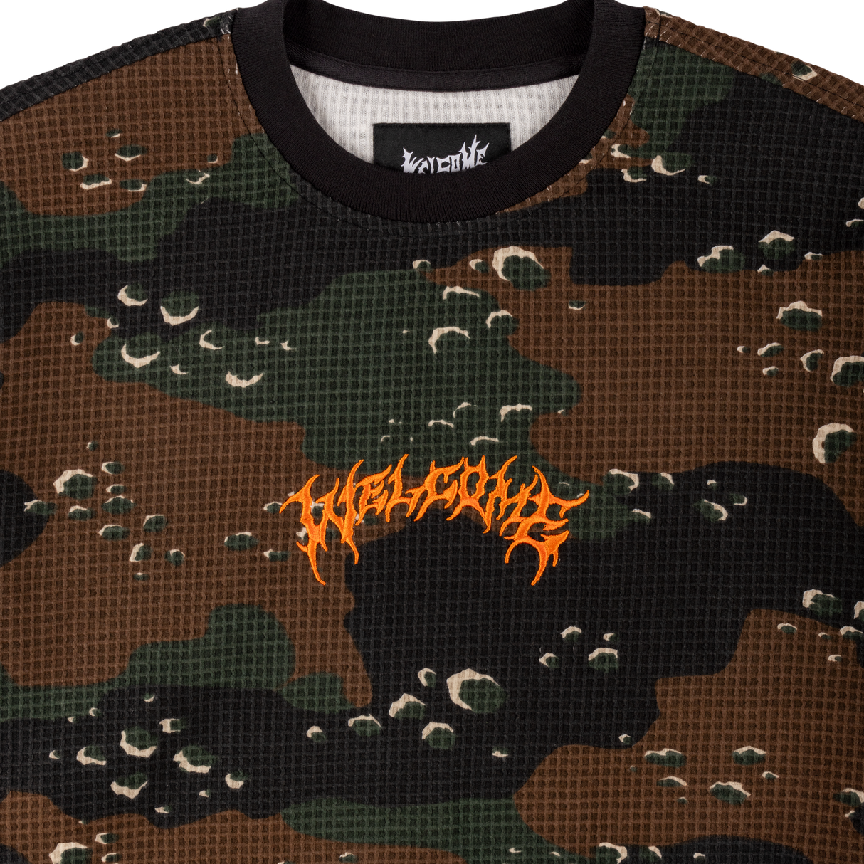 Welcome Covert L/S Camo Waffle Knit  - Timber