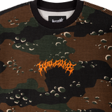 Welcome Covert L/S Camo Waffle Knit  - Timber