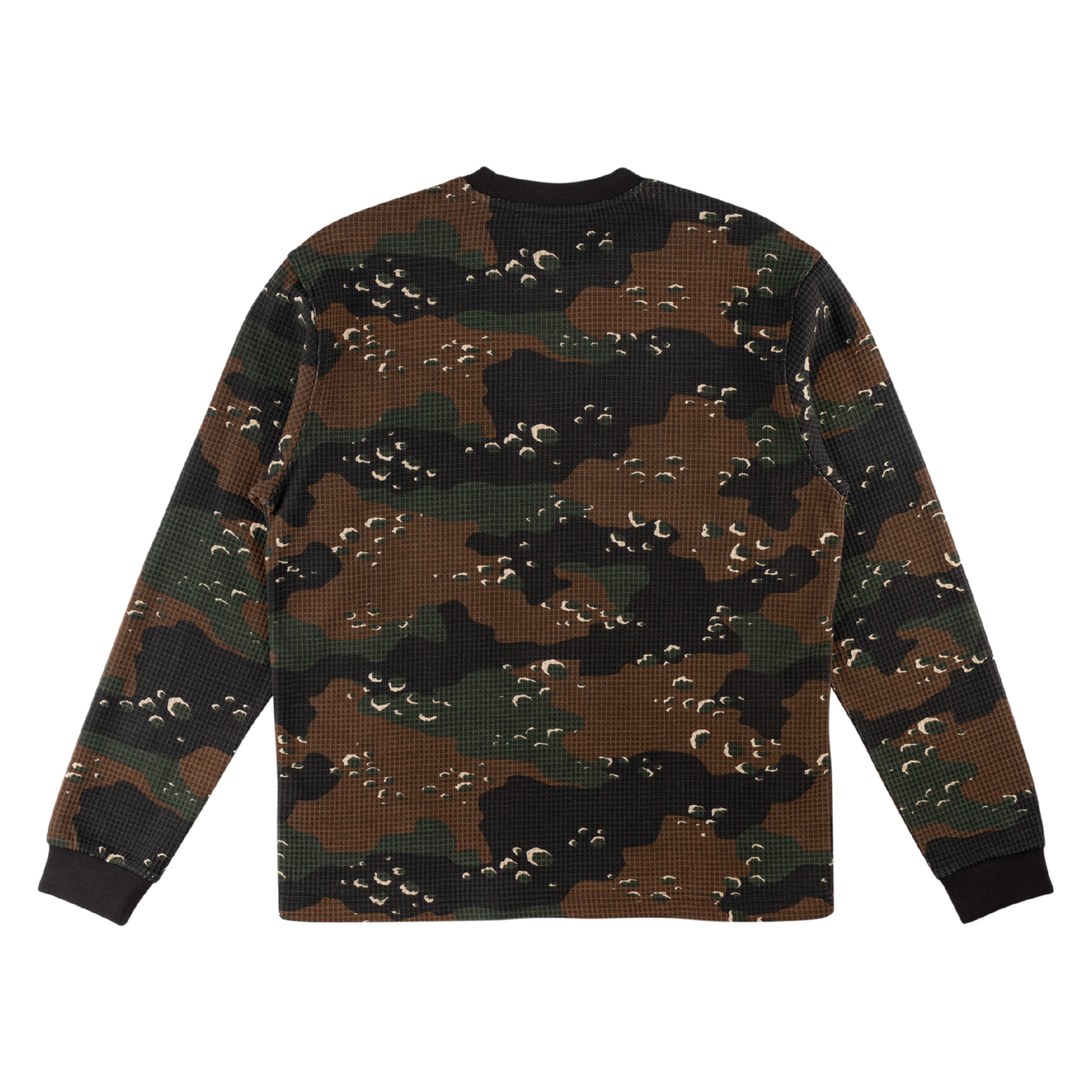 Welcome Covert L/S Camo Waffle Knit  - Timber