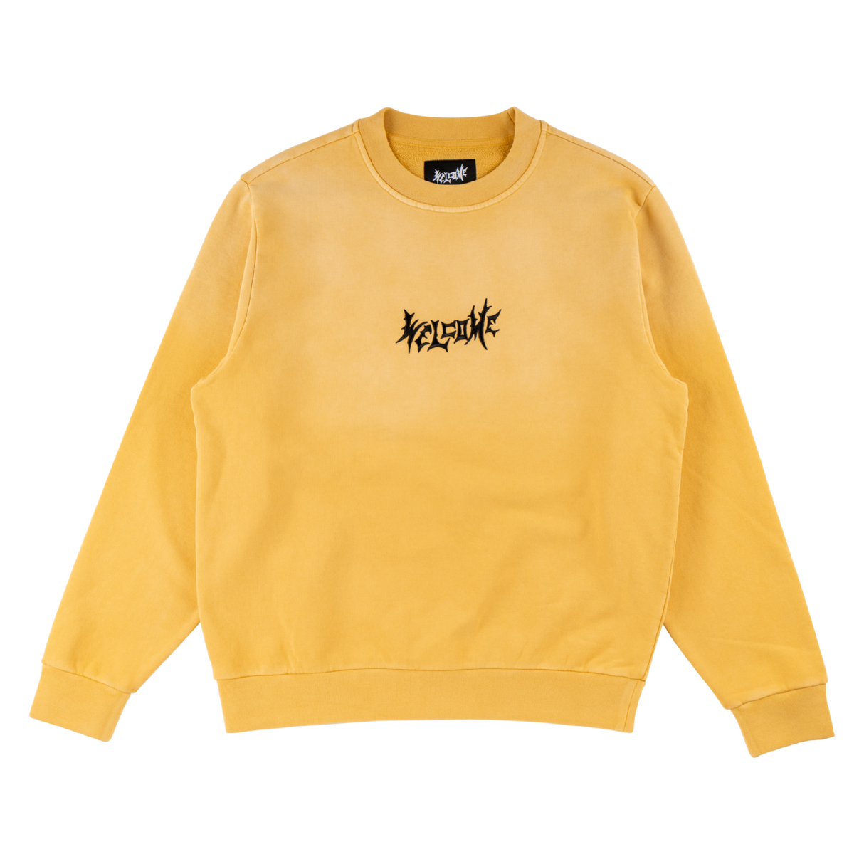 Welcome Vamp Sun Fade Pigment-Dyed Crew - Mineral Yellow