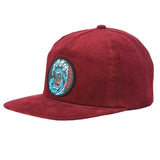 Santa Cruz Screaming Wave Snapback Mid Profile Hat - Maroon