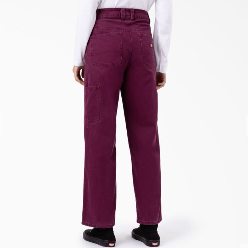 Dickies Women's Duck Canvas Pants - Grape Wine