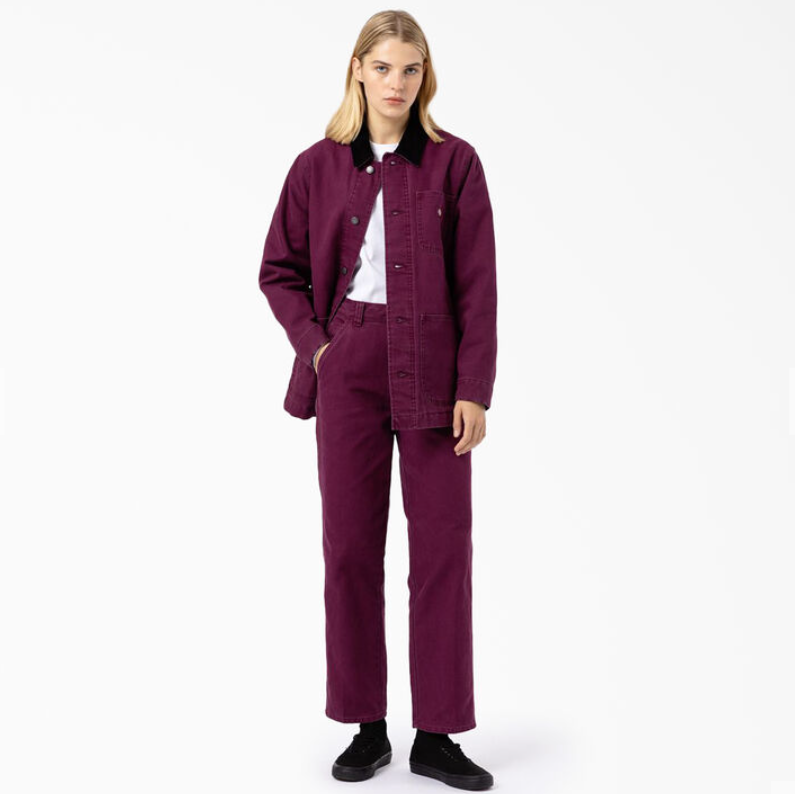 Dickies Women's Duck Canvas Pants - Grape Wine