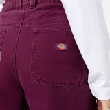 Dickies Women's Duck Canvas Pants - Grape Wine