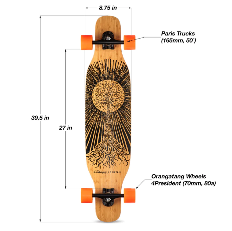 Loaded Symtail Flex 2 Complete Longboard with Orangatang 75mm Wheels